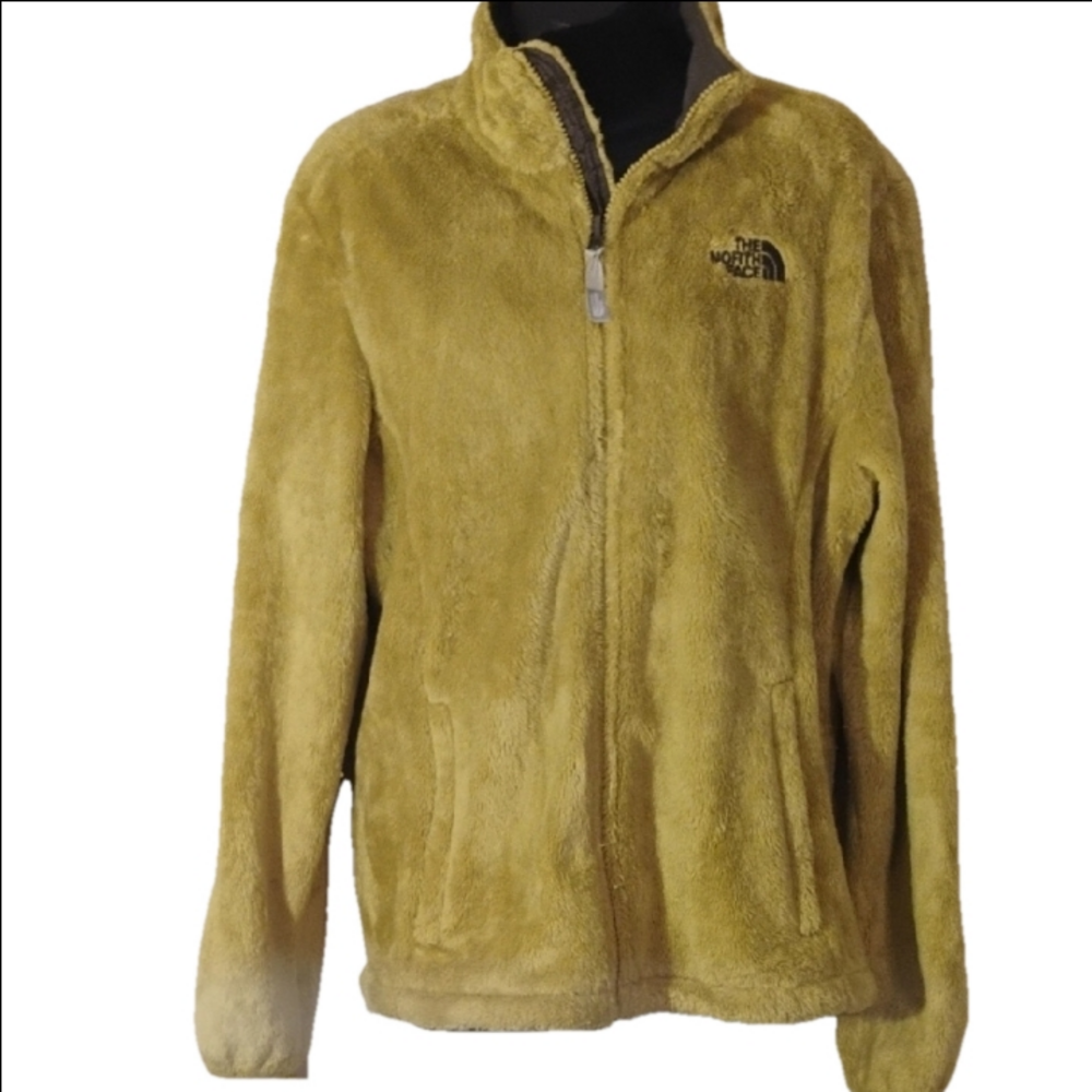 The North Face Yellow Green( Think Grinchy) Zip Up. Size Large. Think Spring!